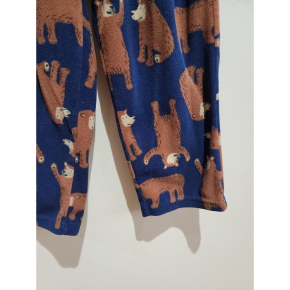 Carter's 4T Navy Sleep Pajama Pants with Brown Bear Patrern - Picture 3 of 5